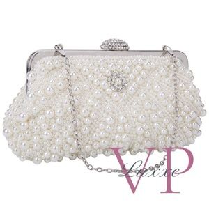 Crystal Pearl Embroidered Evening Bag